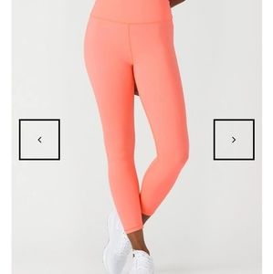 Glyder HIGH WAIST PURE 7/8: HOT CORAL